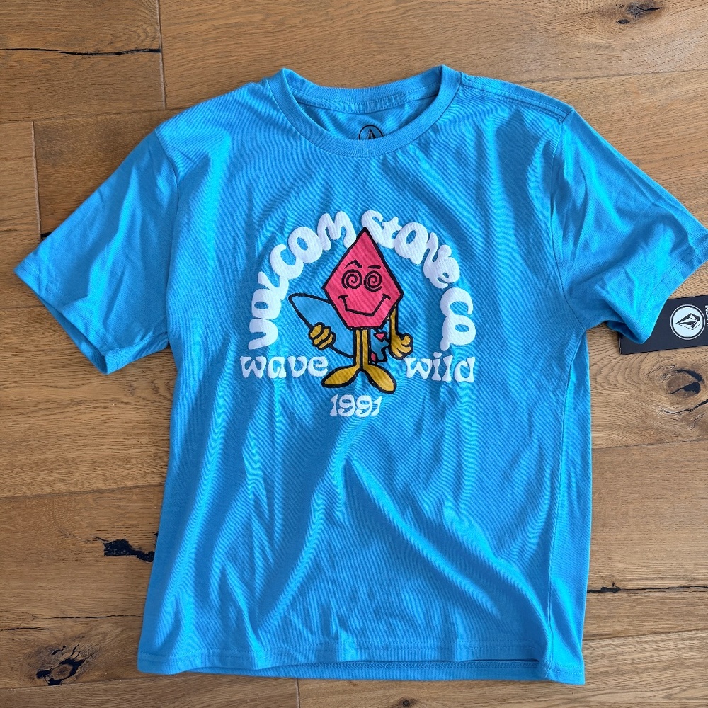 Volcom Boys Tee Shirt Size 14 Blue NWT